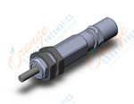 SMC CJPB6-15H4-B-XC22 pin cylinder, sgl acting, spring return, ROUND BODY CYLINDER