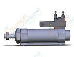 SMC CVM5B40F-50-15GS cylinder, valve mounted, dbl acting, ROUND BODY CYLINDER W/VALVE