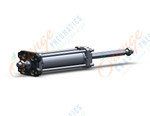 SMC CA2KWF40-125 air cylinder, double rod, non-rotating, TIE ROD CYLINDER