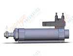 SMC CVM5B40-75-15GS cylinder, valve mounted, dbl acting, ROUND BODY CYLINDER W/VALVE