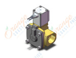 SMC VXD253LA pilot op 2 port solenoid valve (n.c.), 2 PORT VALVE