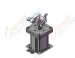 SMC RS2H50A-30DL-D cyl, stopper, heavy duty, STOPPER CYLINDER, RSH, RS1H, RS2H