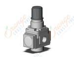 SMC AR20K-F02E-1Y-B regulator, REGULATOR, MODULAR F.R.L.