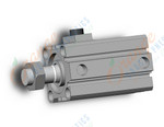 SMC CBQ2B32-15DCM-RN cyl, compact, locking, COMPACT CYLINDER