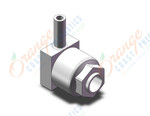 SMC LQ1E3A-T-R1 fitting, union, tube extension, FLUOROPOLYMER FITTING, LQ1, LQ2, LQ3