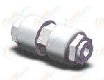 SMC LQ1U3233 fitting, union, fluoropolymer, FLUOROPOLYMER FITTING, LQ1, LQ2, LQ3