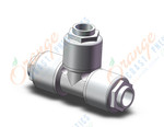 SMC LQ1T4A-1 fitting, union tee, fluoropolymer, FLUOROPOLYMER FITTING, LQ1, LQ2, LQ3