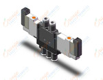 SMC S0736-5MO-C4 plug lead type 5 port solenoid valve, 3 PORT SOLENOID VALVE