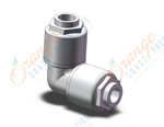 SMC LQ1E4142 fitting, elbow, fluoropolymer, FLUOROPOLYMER FITTING, LQ1, LQ2, LQ3