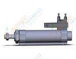 SMC CVM5B40-75-11G cylinder, valve mounted, dbl acting, ROUND BODY CYLINDER W/VALVE