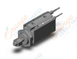 SMC CDJP2B10-5D-M9BMAPC pin cylinder, double acting, sgl rod, ROUND BODY CYLINDER