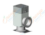 SMC XLA-50-2M9BLA-XAN1A aluminum, high vacuum angle valve, HIGH VACUUM VALVE