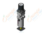 SMC AWG30-N03G1-8JNZ filter/regulator w/built in gauge, FILTER/REGULATOR, MODULAR F.R.L. W/GAUGE