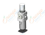 SMC AW30K-N02E-1RZ-B filter/regulator, FILTER/REGULATOR, MODULAR F.R.L.