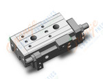 SMC MXQR8L-20C cyl, air slide table, reversible type, GUIDED CYLINDER