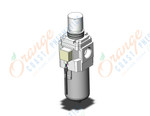 SMC AW40-N06E1-ZA-B filter/regulator, FILTER/REGULATOR, MODULAR F.R.L.