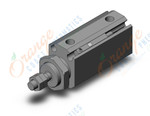 SMC CDJP2B16-20D-M9PLS pin cylinder, double acting, sgl rod, ROUND BODY CYLINDER