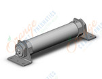 SMC CDM3L40-125F cyl, air, short type, auto sw capable, ROUND BODY CYLINDER