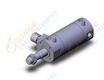 SMC CBG1BA40-25-RL cbg1, end lock cylinder, ROUND BODY CYLINDER