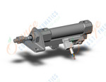 SMC CDJ2L10-15Z-M9BVL-A cylinder, air, ROUND BODY CYLINDER