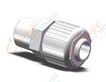 SMC LQHB10-1 bore through connector, FLUOROPOLYMER FITTING, LQ1, LQ2, LQ3