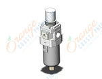 SMC AW40-F04-6J-B filter/regulator, FILTER/REGULATOR, MODULAR F.R.L.