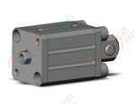 SMC CQSKD20-20D cyl, compact, non rotating, COMPACT CYLINDER