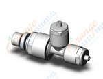 SMC LVN40-S12 fluorpolymer needle valve, FLUOROPOLYMER NEEDLE VALVE