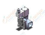 SMC VXD2D3PG pilot op 2 port solenoid valve (n.o.), 2 PORT VALVE