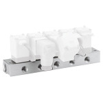 SMC VVX212D04BX500 manifold base, 2 PORT VALVE