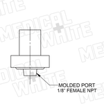 Medical White MW-7-FPS Fixed 15.1 Amp 1/2 HP 125 VAC Pressure Switch