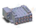 SMC SS5V3-W10SA2WD-04BS-N7 mfld, plug-in w/si unit, SS5V3 MANIFOLD SV3000