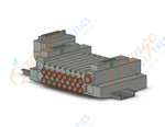 SMC SS5V1-16FD1-08US-N7 mfld, plug-in, d-sub connector, SS5V1 MANIFOLD SV1000