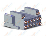 SMC SS5V3-10FD1-04BR-N7 mfld, plug-in, d-sub connector, SS5V3 MANIFOLD SV3000