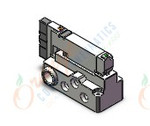 SMC VQ2300N-51-02N valve, 3 position, plug-in(dc), VQ2 SOL VALVE 4 WAY