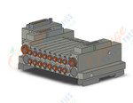 SMC SS5V1-10FD1-08BS-N3-D0 mfld, plug-in, d-sub connector, SS5V1 MANIFOLD SV1000