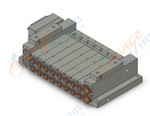 SMC SS5V2-10FD2-08U-N7 mfld, plug-in, d-sub connector, SS5V2 MANIFOLD SV2000