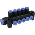 SMC KM11-08-12-6-X17 one touch fittings manifold, KM FITTING MANIFOLD (sold in packages of 5; price is per piece)
