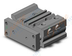 SMC MGPM12-10Z cyl, compact guide, slide brg, MGP COMPACT GUIDE CYLINDER