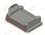 SMC SS5V2-10FD1-07B-C4 mfld, plug-in, d-sub connector, SS5V2 MANIFOLD SV2000