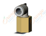 SMC KQ2LF08-02A fitting, female elbow, KQ2 FITTING (sold in packages of 10; price is per piece)