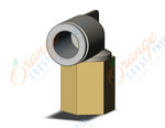 SMC KQ2LF10-02A fitting, female elbow, KQ2 FITTING (sold in packages of 10; price is per piece)