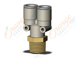 SMC KQ2U12-04AS fitting, branch y, KQ2 FITTING (sold in packages of 10; price is per piece)
