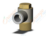 SMC KQ2V10-03AS fitting, uni male elbow, KQ2 FITTING (sold in packages of 10; price is per piece)