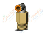 SMC KQ2W07-03AS fitting, ext male elbow, KQ2 FITTING (sold in packages of 10; price is per piece)