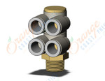 SMC KQ2ZD10-03AS fitting, dble br uni male elbo, KQ2 FITTING (sold in packages of 10; price is per piece)