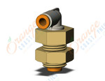 SMC KQ2LE03-00A fitting, bulkhead male elbow, KQ2 FITTING (sold in packages of 10; price is per piece)