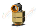 SMC KQ2LE13-00A fitting, bulkhead male elbow, KQ2 FITTING (sold in packages of 10; price is per piece)