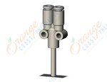SMC KQ2U23-99A fitting, plug-in y, KQ2 FITTING (sold in packages of 10; price is per piece)