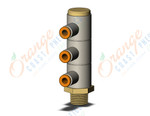 SMC KQ2VT01-34AS fitting, tple uni male elbow, KQ2 FITTING (sold in packages of 10; price is per piece)